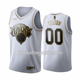 Canotte Uomo New York Knicks Personalizzate 2019-20 Nike Bianco Golden Edition Swingman